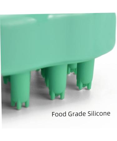 Foytoki Head Scalp Massage Brush Silicone Hair Cleaning Tool for At-Home Relaxation | 9.5x7cm Green International Shipping - Buy Online on GoSupps.com