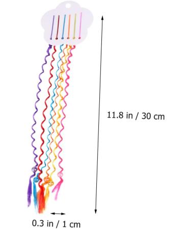 minkissy 3sets Hair Highlights Clip Colored Wigs Birthday Hair Clip Cosplay Hair Wig Fancy Dress Hair Clip Decorative Hairpin Braided Wigs Fake Wavy Hair Braid Wig Women's Ponytail To Weave - Buy Online on GoSupps.com