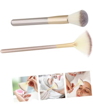 Housoutil 1 Set Makeup Brush Highlighter Brush for Highlighter Facial Tools Makeup Tools Facial Fan Blush Corrugated Silk Nylon Wool Woman Powder Brush Make up - Buy Online on GoSupps.com
