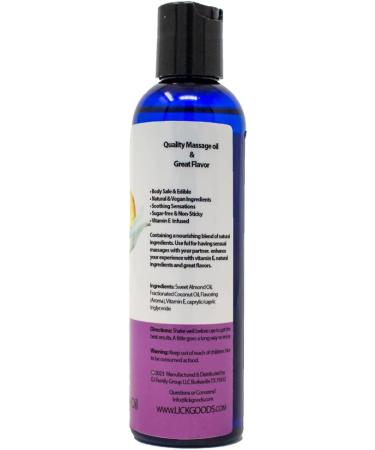 Peaches and Cream Massage Oil | Vegan Edible Body Oil with Vitamin E & Sweet Almond Oil | Relaxing Non-Sticky Full Body Massage for Men & Women - 4 oz - Buy Online on GoSupps.com