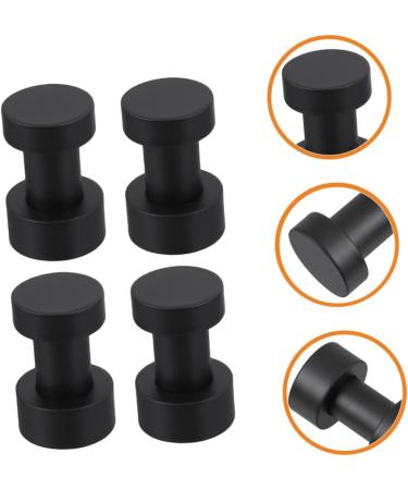 Hemobllo 4pcs Hooks Bathroom with Mounted Waterproof Home Premium Practical Mount Household Screws Towels 2.9X1.8CM Black - Buy Online on GoSupps.com