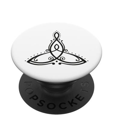 Celtic Motherhood Symbol Triquetra Trinity Knot with child PopSockets Swappable PopGrip Black