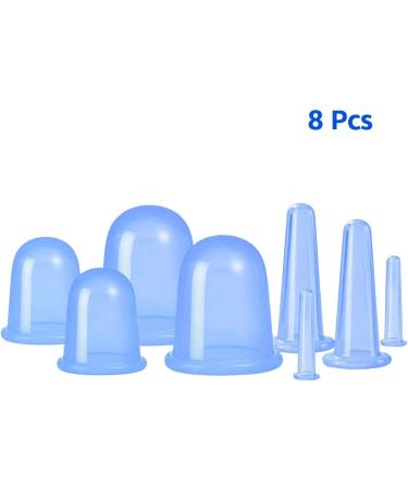 Silicone Cupping Therapy Set for Anti Cellulite & Facial Massage - Blue | ONECUPPTOP - Buy Online on GoSupps.com
