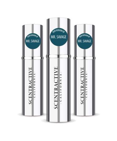 CA Perfume Impression of Christian D. Mr. Savage For Men Replica Version Fragrance Dupes Concentrated Long Lasting Eau de Parfum Spray Refillable Atomizer Bottle 0.17 Fl Oz/5ml-X3 CHRISTIAN D. MR.SAVAGE IMPRESSION 0.51 Fl Oz (Pack of 1)