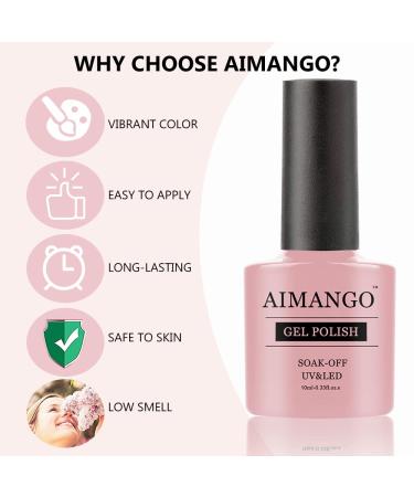 AIMANGO Gel Nail Polish Jelly Nude Pink - Sheer French Tip Nail Varnish 10ml - Buy Online on GoSupps.com