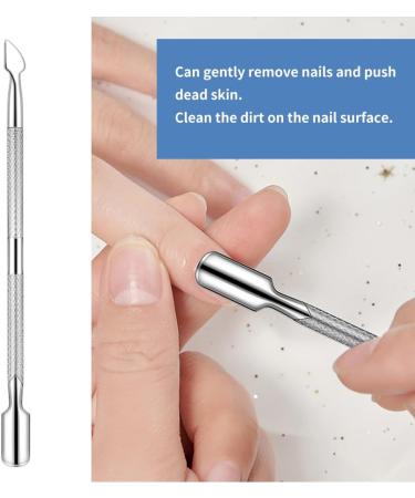 Silver Butterfly Nail Charms+Dual Head Nail Cuticle Pusher 3D Nail Charms Butterflies Shape Nail Gems Butterfly Decorations Alloy Butterfly Nail Art Charms Supplies DIY Manicure Design - Buy Online on GoSupps.com