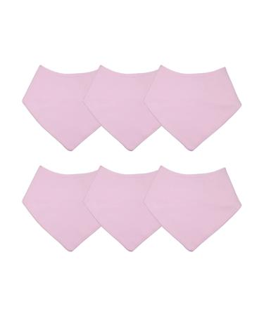 Royal Icon Baby Bandana Bibs - Stylish and Functional Baby Dribble Bibs 0-6 months - Soft and Absorbent Baby bibs 0-6 months - Perfect for Newborn Boys and Girls Bibs Set of 3/6 /12Pc 6 x Pink
