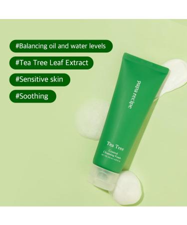 Papa Recipe Tea Tree Control Cleansing Foam(4.05fl oz/120ml) - Soothing & Hydrating Foaming Face Cleanser Gentle Exfoliating BHA Oil Control Sensitive Acne-Prone Skin Friendly Korean Face Wash - Buy Online on GoSupps.com