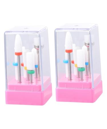 Housoutil 2 Sets Wisking Tool Electric Diamond Tipped Drill Bit Acrylic Nail File Bits Nail Tools Nail Art Tools Nail Grinding Head Electrical Tools Drill Bits for Metal Nail Drill Polisher