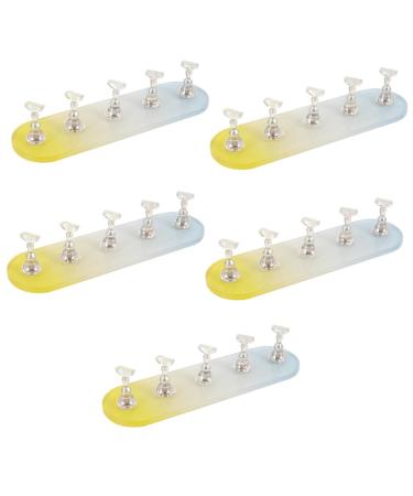 FRCOLOR 5 Sets Nail Practice Holder Practice Nail Stands Training Nail Display Magnetic Nail Racks Beauty Nail Holders Nail Art Practice Decor Creative Nail Stands Cosmetic Plastic Aurora