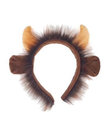 FRCOLOR Animal Headgear Headband Made of Cattle Horn Animal Cosplay Headband Photo Prop Animal Headbands for Women Demon Cattle Clothing Accessories Child Horns Fabric