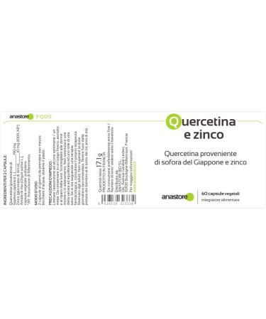 Quercetin and Zinc 100 mg - 60 Capsules | Natural Antioxidants for Immune Support - Buy Online on GoSupps.com