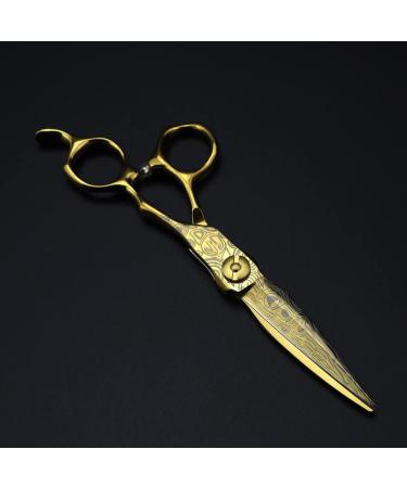 Hair Cutting Scissors 6 Inch Professional Gold Cut Scissor Damascus Hair Scissors Haircut Thinning Barber Tools Cutting Shears Hairdresser Scissors Set - Buy Online on GoSupps.com