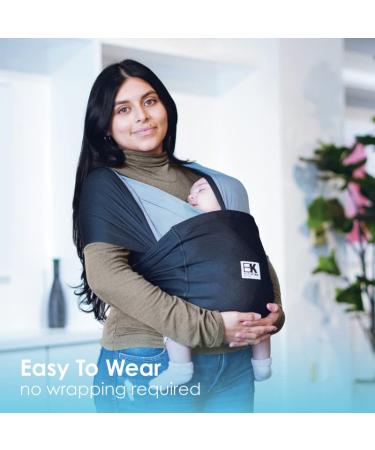 Baby K'tan Baby Wrap Carrier - Pre Wrapped Hygienic Sport Performance Sling - UVA/UVB Sun Protection - HeiQ Technology - Quick Drying Fabric - Active Oasis Black & Grey (Medium) - Buy Online on GoSupps.com
