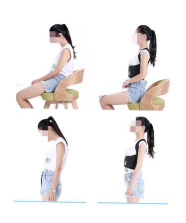 Mobestech Adjustable Posture Device - Breathable Shoulder Support Belt for Men & Women - XL Black Posture Brace - Buy Online on GoSupps.com