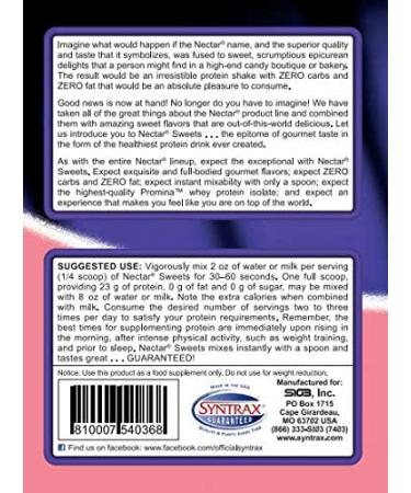 Syntrax Nectar Sweets Grass-Fed Whey Protein Isolate Strawberry Mousse 2lb - 32oz - Buy Online on GoSupps.com