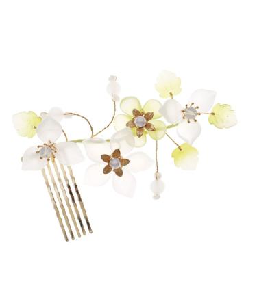 Housoutil Flower Comb Hair Comb Wedding Hair Decor Hair Combs for Women Accessories Wedding Hair Comb Bride Hair Accessory Flower Bride Hair Comb Hair Deyer Metal Mori Department Bridesmaid