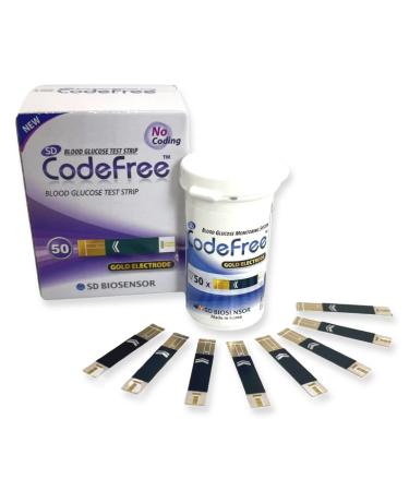 100 Strips - SD Codefree Blood Glucose Monitor/Monitoring Test/Testing Kit Replacement Strips