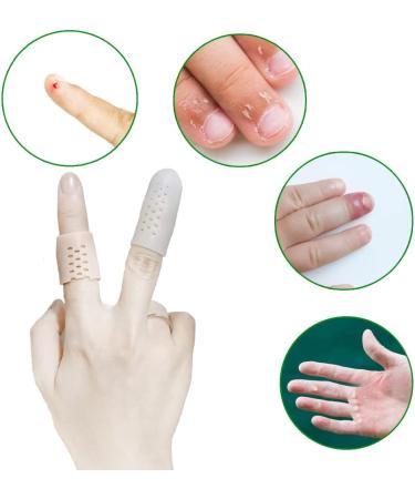 Breathable Gel Finger Cots (14 PCS) for Eczema, Wounds, Arthritis - Beige - Buy Online on GoSupps.com
