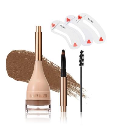 Brow cream eyebrow Pomade cream highly pigmented gel for filling and shaping eyebrows long-lasting eyebrow makeup (01# SOFT AUBURN)