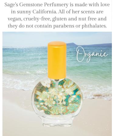 Sage Organic Mini Perfume Spray by Sage- 1/2 oz Vegan & Cruelty-Free Fresh Scent Cucumber White Sage Sweet Pea Sage 1/2 oz Mini Eau de Toilette Spray - Buy Online on GoSupps.com
