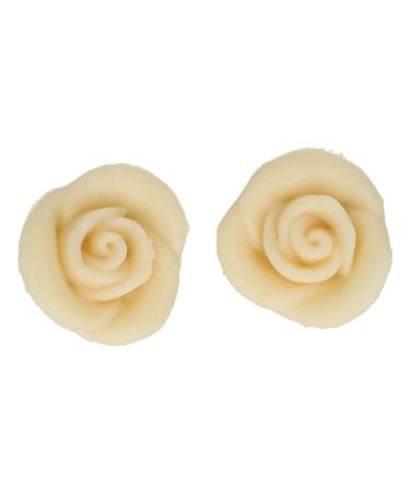 FunCakes White Marzipan Roses - Set of 6 Small Decorative Edible Flowers for Cakes & Treats - Ideal for International Shipping - Buy Online on GoSupps.com