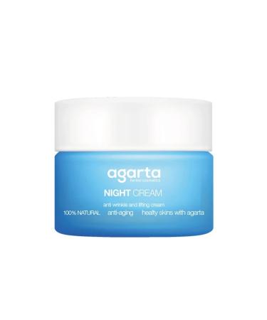 Agarta Night Face Cream Overnight Hydrating & Smoothing Moisturizer for Soft Radiant-Looking Skin Botanical Night Skincare Vegan Formula 1.7 fl oz