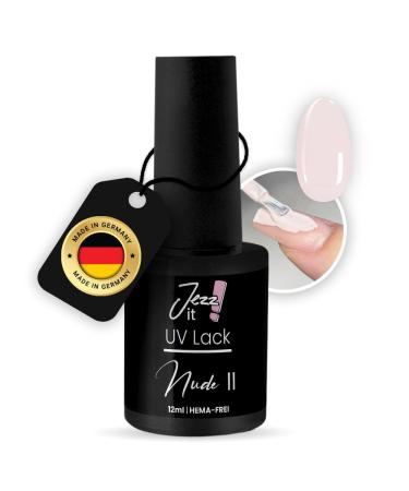 Jezz it! - Premium UV nail polish Nude_II for allergy sufferers Long-lasting gel nail polish UV & LED compatible - Made in DE Nude II