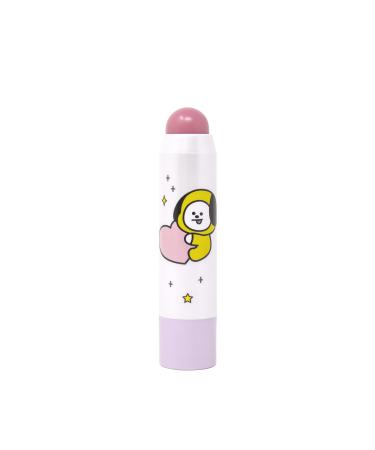 The Cr me Shop BT21 Lip + Cheek Chic Stick | Tinted Essence Stick (Enriched with Hyaluronic Acid & Vitamin E) - Cherry Blossom (CHIMMY)