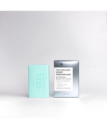 KSECRET Vita Collagen Whitening Bar - Korean Skincare | Brightening Facial Cleanser & Dark Spot Corrector | 110g/3.88oz - Buy Online on GoSupps.com