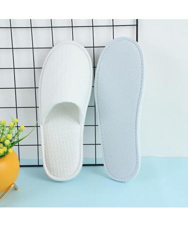 Buy QUUPY 2 Pairs Closed Slippers - Spa & Hotel Wear | UK Size 6/9 | Comfortable & Stylish White Slippers for Parties - International Shipping Available - Buy Online on GoSupps.com