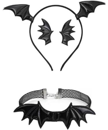 xbiez Girls Hair Clips Gothic Halloween Cosplay Devil Wing Hairpin Headband Punk Hair Jewelry Unique Black Headwear 4 - Buy Online on GoSupps.com
