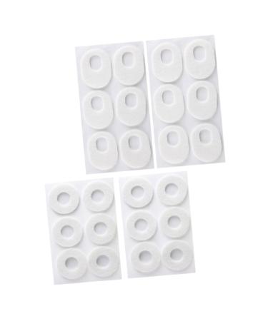 Mobestech 4 Sheets Corn Stickers Heel Pad Pain Wear-Resistant Foot Corn Pad Corn Protectors for Toes High Heel Cushions Toe Cushions Foot Care Pads Anti Wear Heel Pads Felt Patch White