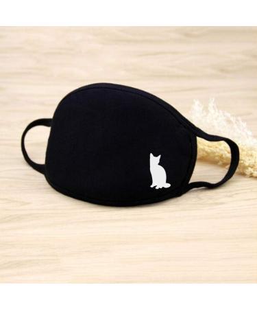 Cartoon Cat Black Cotton Bandanas Face Mouth Cover Face Buff Headwear Reusable and Washable Anti-Pollution Dustproof Facial Protection Face Shield/Loop Scarf/Bandana/Balaclava - Buy Online on GoSupps.com