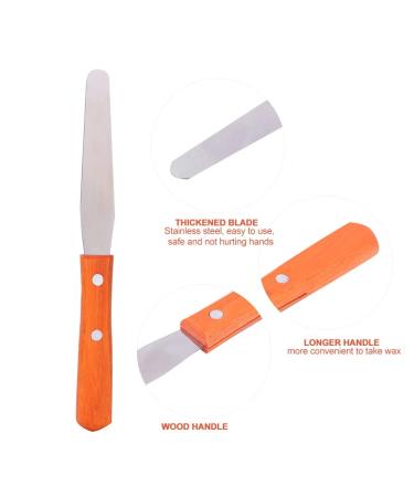 Wooden Depilatory Wax Applicator - Hair Removal Tool with Stainless Steel Handle (19.3 cm) - Perfect for All Skin Types | Buy Internationally - Buy Online on GoSupps.com