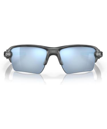 Oakley Men's Flak 2.0 XL Rectangular Sunglasses Matte Black Camo/Prizm Deep Water Polarized 59mm - Buy Online on GoSupps.com