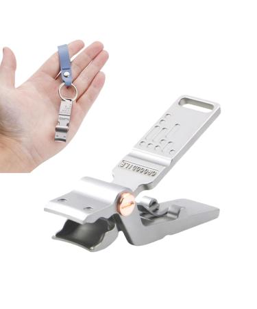 Ultra Compact Nail Clippers for Outdoor - Sharp Toenail Clipper for Thick Nails Premium Steel Nail Cutter Safe Trimmer with Catcher for Traveling Home Office