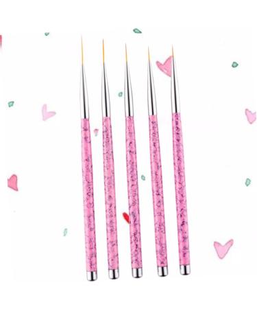 FRCOLOR 5 Piece Set Nail Art Liner Brush Polish Brush Pen Tools Nail Brush Kit Nail Polish Drawing Pen Nail Art Tools Nail Art Pen Painted Pen Pull Set Pink - Buy Online on GoSupps.com