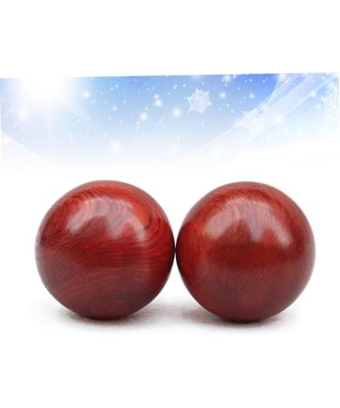 Solustre 4-Piece Wooden Baoding Massage Balls - Stress Relief & Fitness Hand Strengthening Device - Buy Online on GoSupps.com