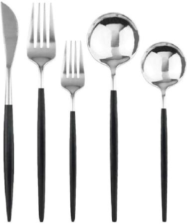 Stainless Steel Steak Cutlery Set Western Dessert Cutlery Cutlery Five Sets Black - Buy Online on GoSupps.com