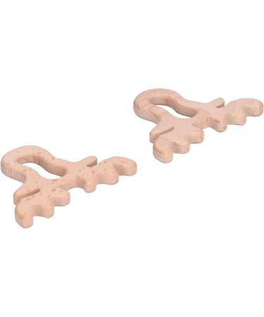 YEmirth 2Pcs Baby Wood Teether Toy Deer Horn Pendant for DIY Jewelry Accessory - Buy Online on GoSupps.com