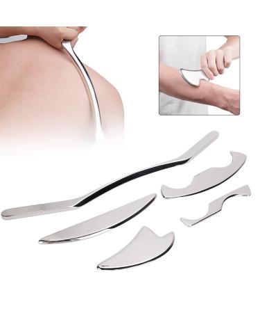 ANGGREK 5pcs/Set Stainless Steel Gua Sha Scraping Massage Tools for Muscle Pain Relief - Premium Quality - Buy Online on GoSupps.com