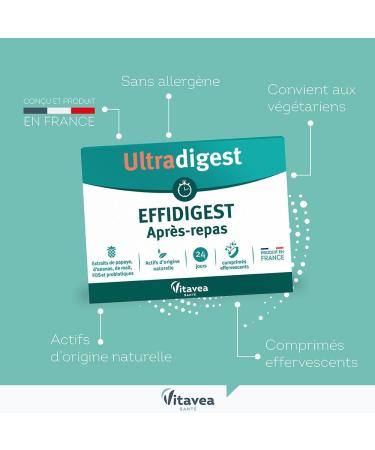 Vitavea Ultradigest Effidigest After-Meal 24 Effervescent Tablets - Buy Online on GoSupps.com