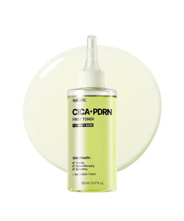 NACIFIC CICA PDRN First Toner 5.07 fl oz 150ml Centella Asiatica & PDRN for Sensitive Skin Cooling Spot Toner Balancing & Soothing Korean Skincare