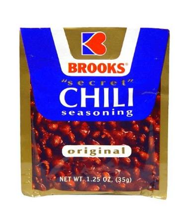 Brooks Secret Chili Seasoning, Original, 1.25-Ounce Packets (5 Pack)