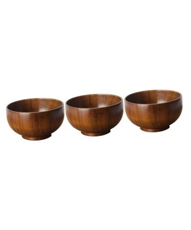 ABOOFAN 3 Pcs Salad Bowl Wood Decor Dessert Containers Snack Containers Storage Holder High Capacity Japan As Shownx3pcs 12x12x6.7cmx3pcs
