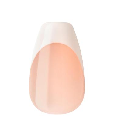 KISS imPRESS No Glue Press-On Nails - French Manicure Light Neutral & White Tips Medium Coffin Shape 30 Nails + Accessories - Buy Online on GoSupps.com