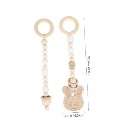 GLEAVI 3pcs Gym Pendant Baby Rattle Wooden Decor | Natural Baby Toys & Wind Chimes | Farmhouse Nursery Mobiles & Fitness Equipment Decor - Buy Online on GoSupps.com