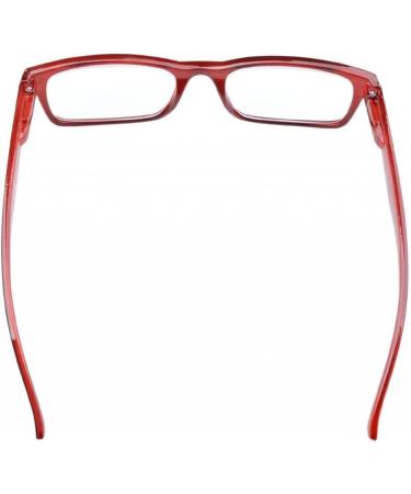 Eyekepper Black-Red Plastic Frame Reading Glasses with Spring Hinges & Case - Stylish & Comfortable | International Shipping Available - Buy Online on GoSupps.com