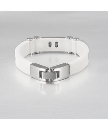 Yinox Magnetic Silicone Bracelet for Men & Women - Germanium & Black Ore - Ideal for Middle Age & Seniors - Buy Online on GoSupps.com